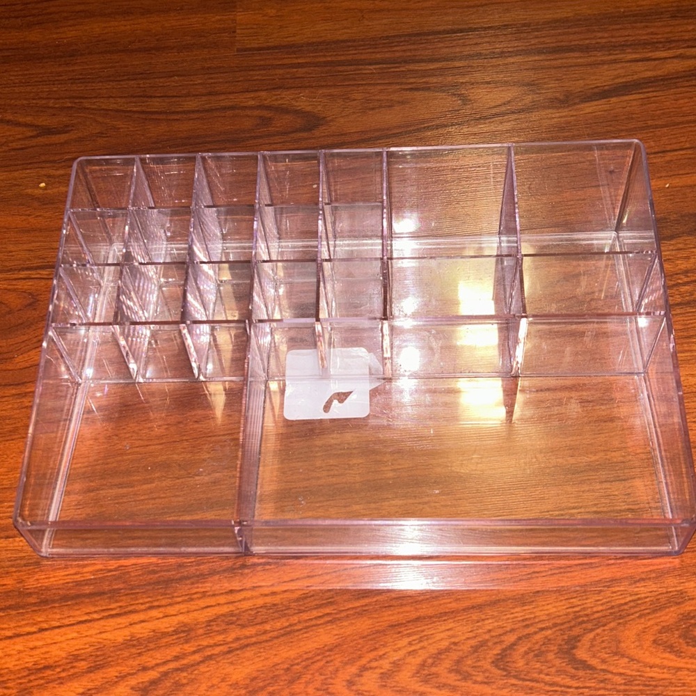 Made By Design XL Clear Acrylic Mixed Cosmetic Organizer 8”x 2.90”x 12.80”